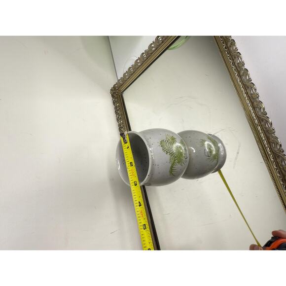 Small Specked Japan Stoneware Minature Date Palm Planter - Picture 5 of 7